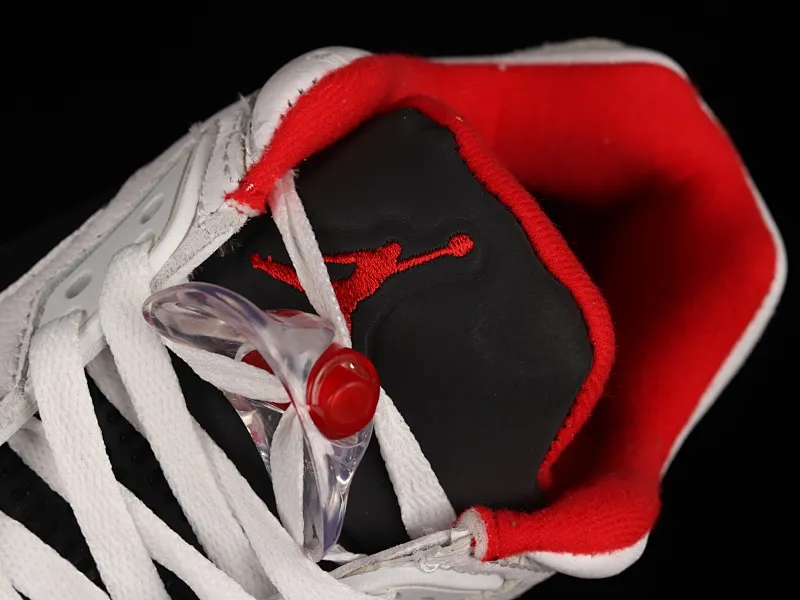 All categories Air Jordan Jordan series basketball shoes Air Jordan 5 Air Jordan 5 Low "Fire Red" AJ5 Joe 5 classic white and red low-top basketball shoes 314338-101